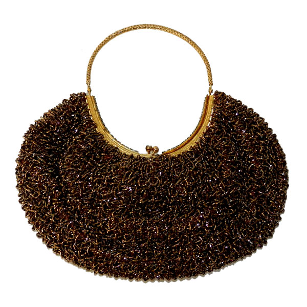 Copper beaded purse