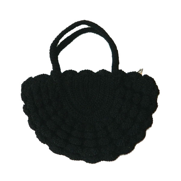 1940's black corde handbag