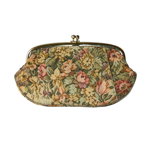 Vintage tapestry convertable clutch