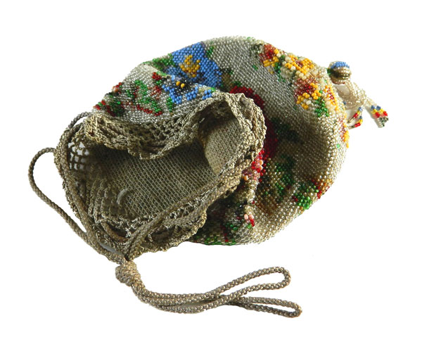 Antique micro bead purse
