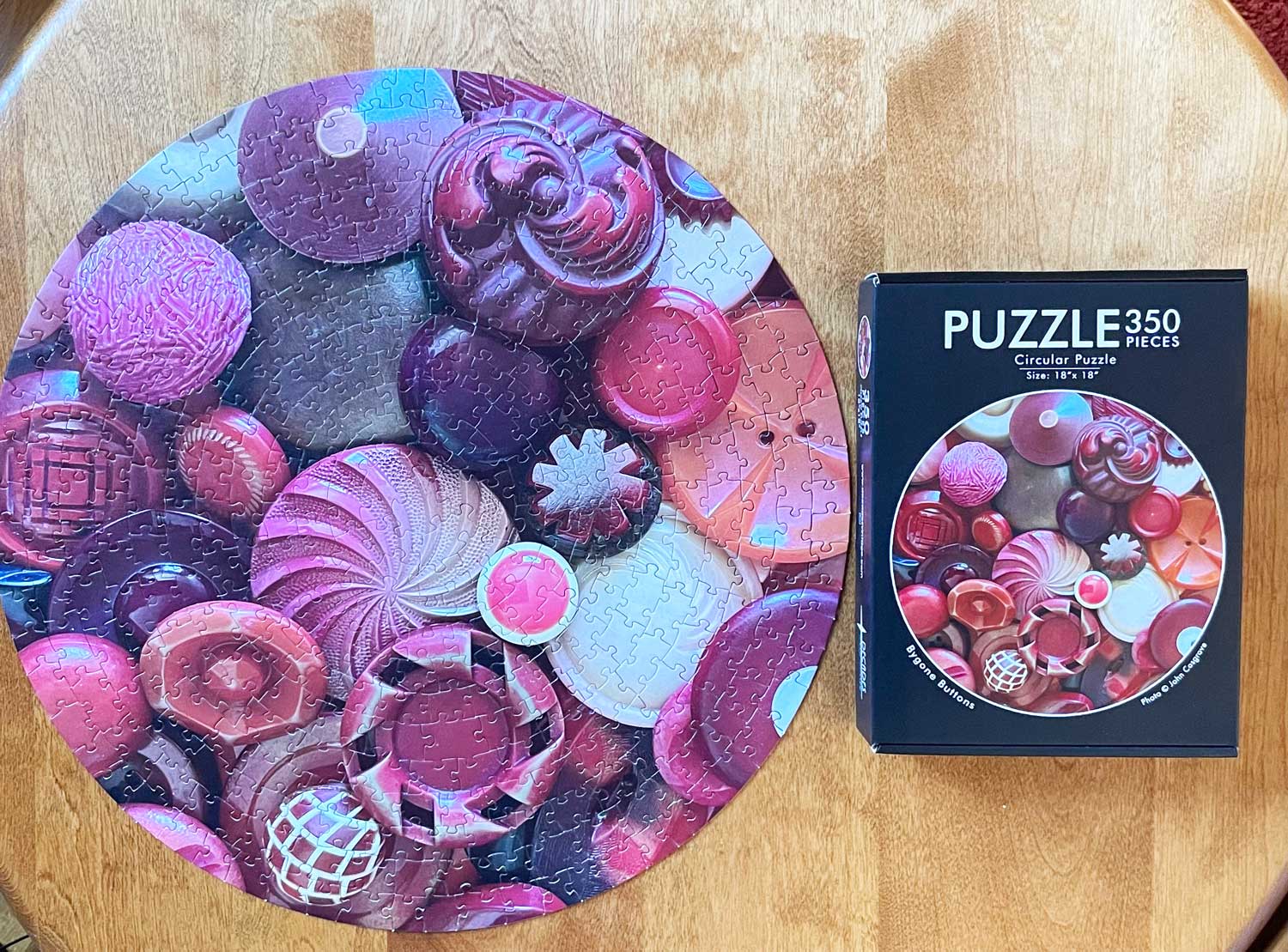 Vintage Buttons Circular Jigsaw Puzzle