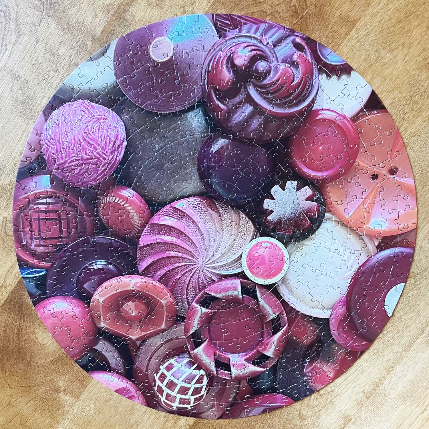 Vintage Buttons Circular Jigsaw Puzzle