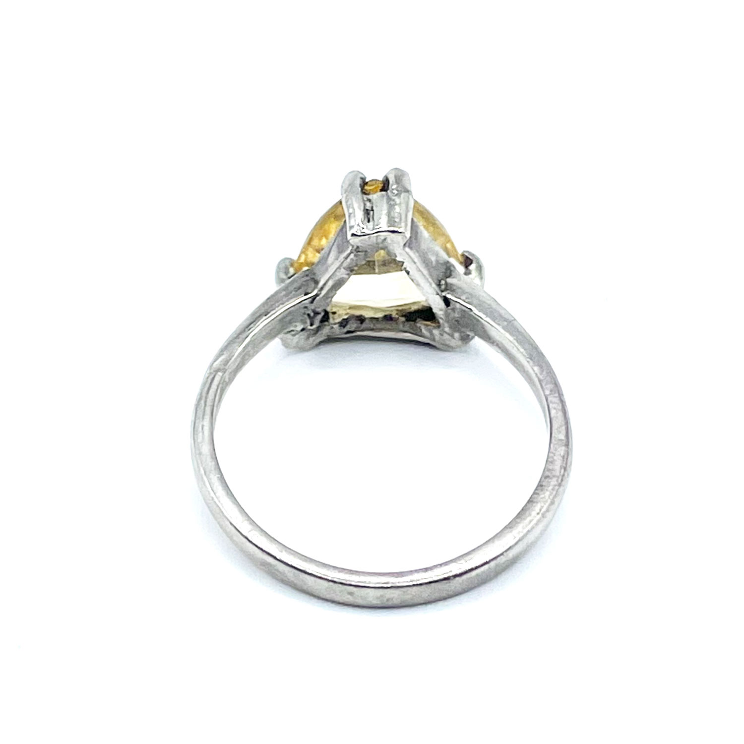 Vintage sterling triangular cocktail ring