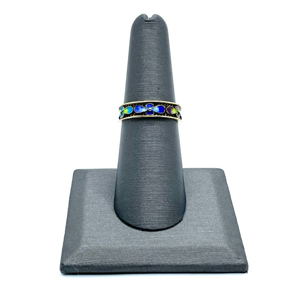 enameled vermeil ring