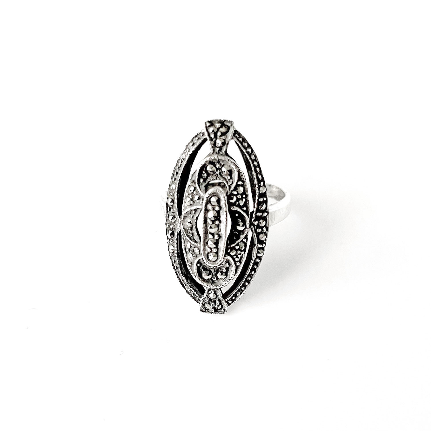 Sterling silver marcasite ring