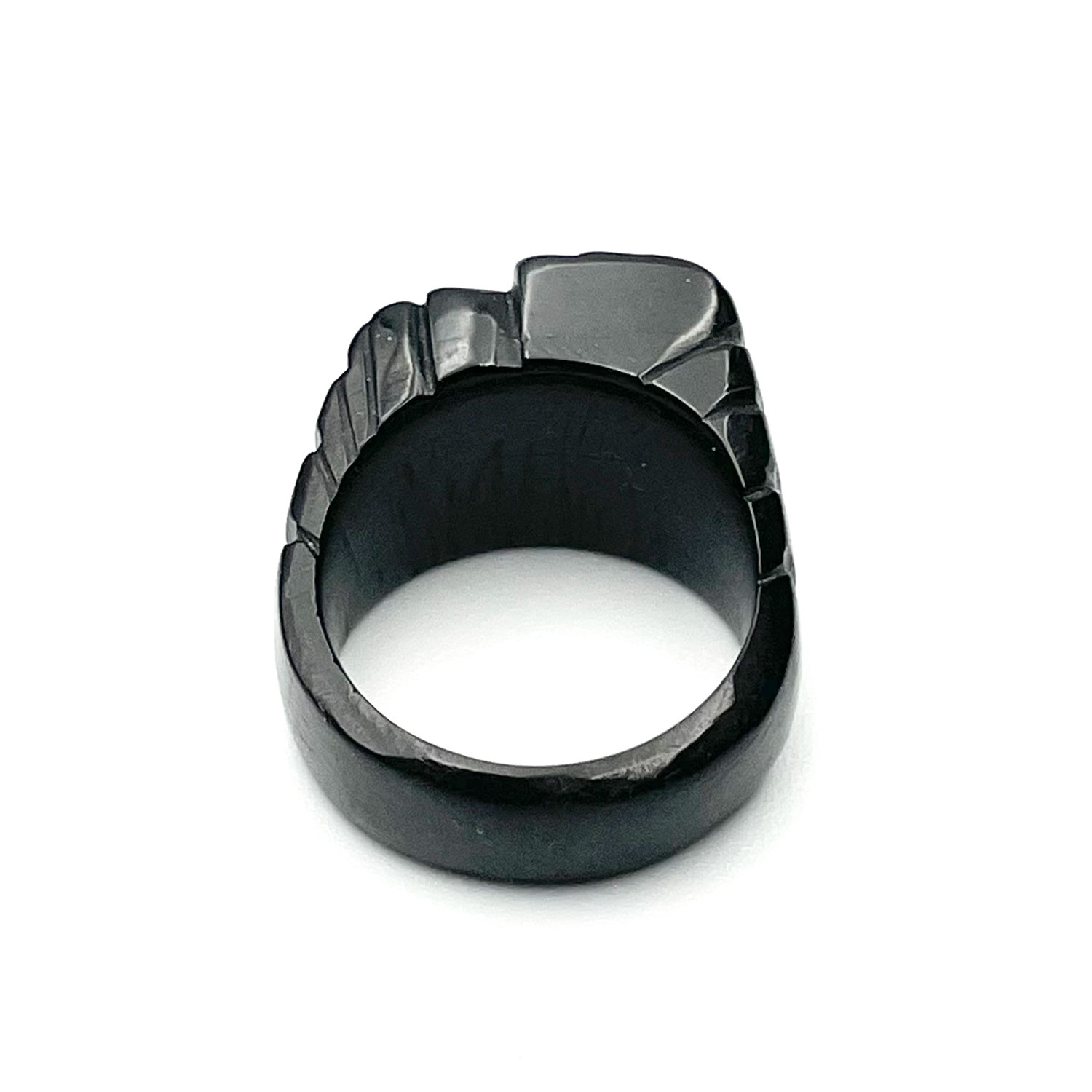 Hand carved bakelite ring