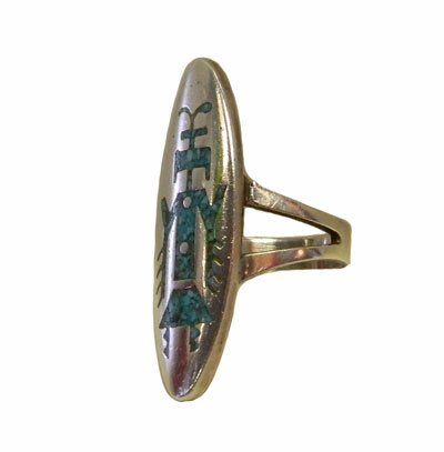 Vintage sterling silver turquoise ring