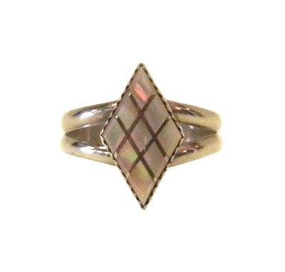 Sterling silver mother of pearl ring