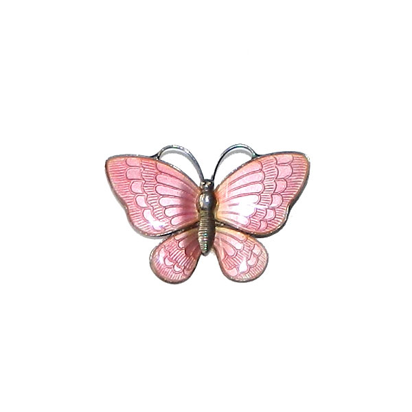 Danish silver enameled butterfly brooch