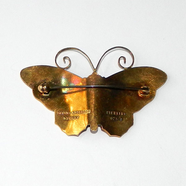 David Andersen silver butterfly brooch