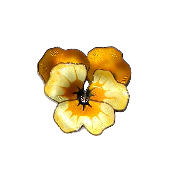 David Andersen silver pansy brooch