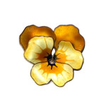 David Andersen Enameled Norwegian pansy brooch