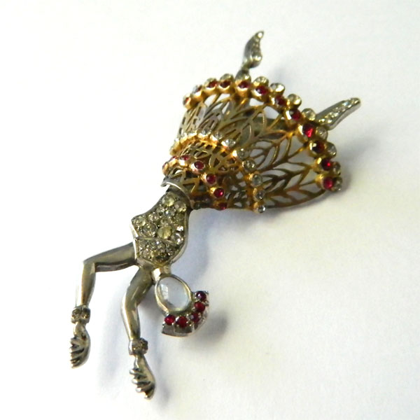1930's sterling figural brooch