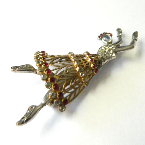 1930's sterling figural brooch