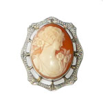 Antique cameo brooch