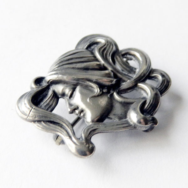 Art Nouveau sterling brooch