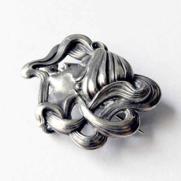Art Nouveau sterling brooch