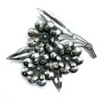 1940s sterling floral brooch