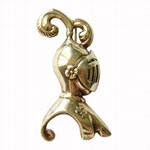 Knight in shining armor brooch