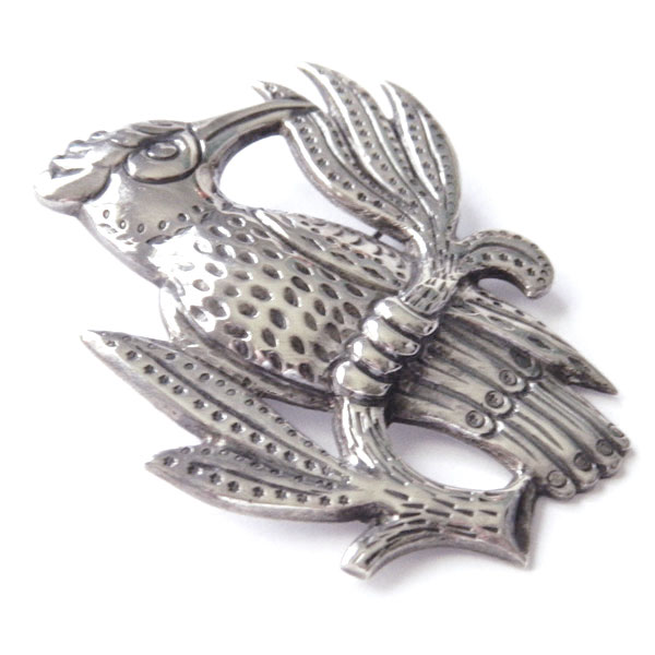 Sterling bird brooch