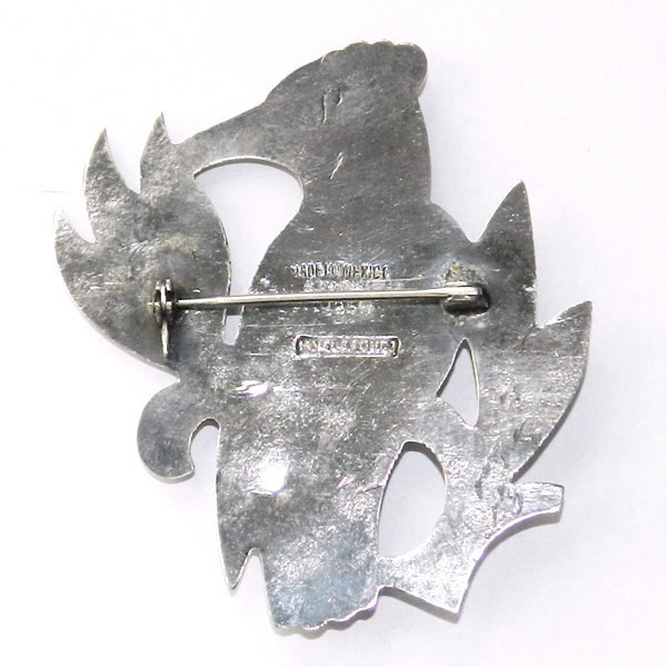 Sterling bird brooch