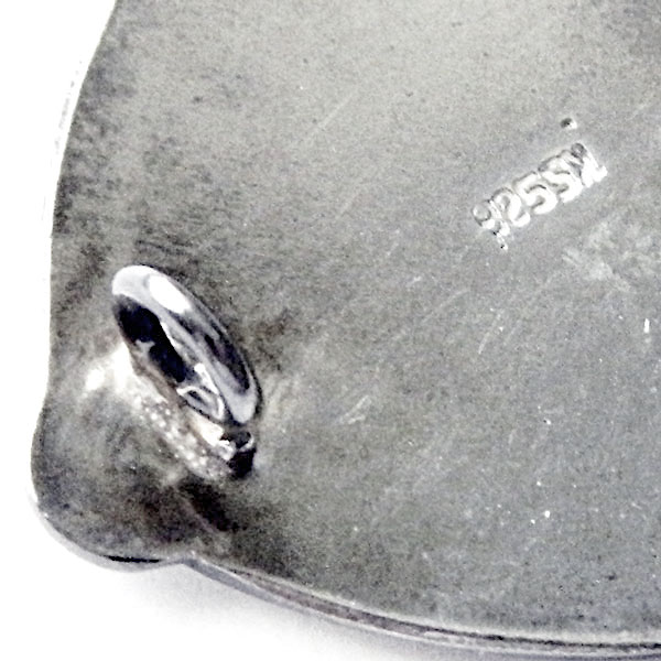 Sterling silver rose brooch