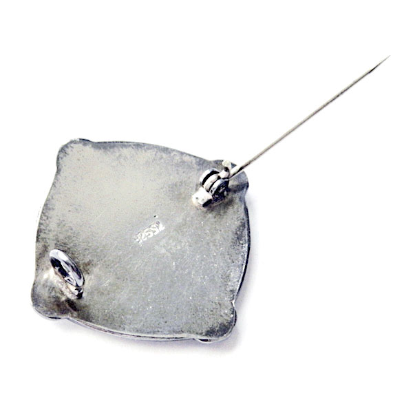 Sterling silver rose brooch