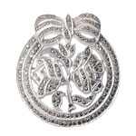 Marcasite rose brooch