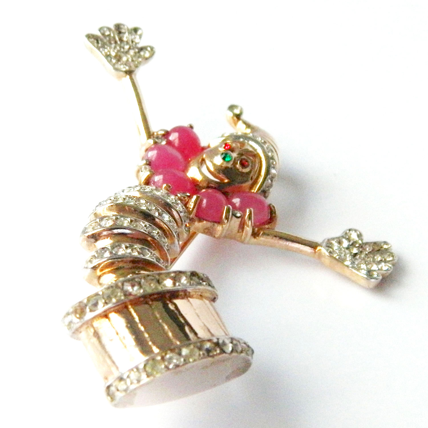 1940's sterling Jack in the Box brooch
