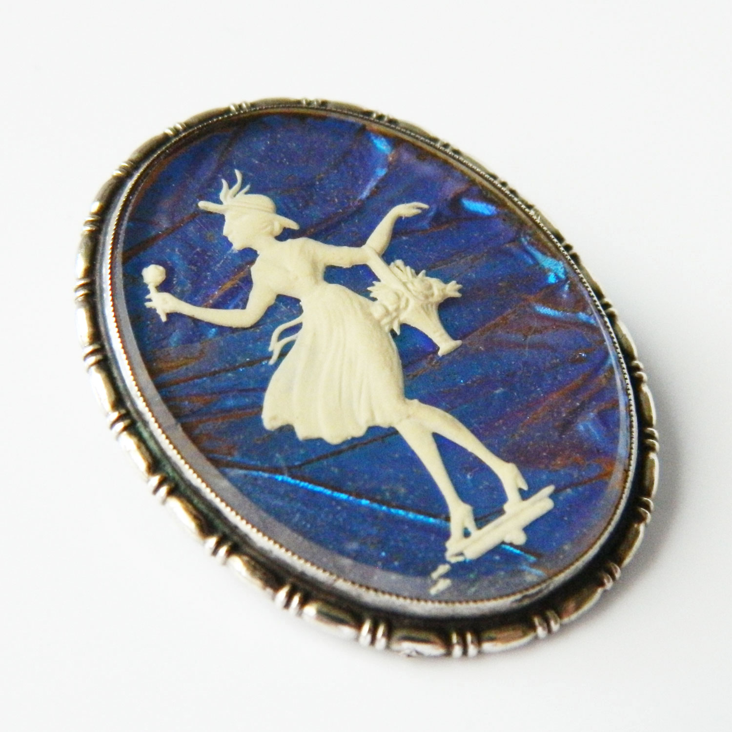 1920s butterfly wing brooch