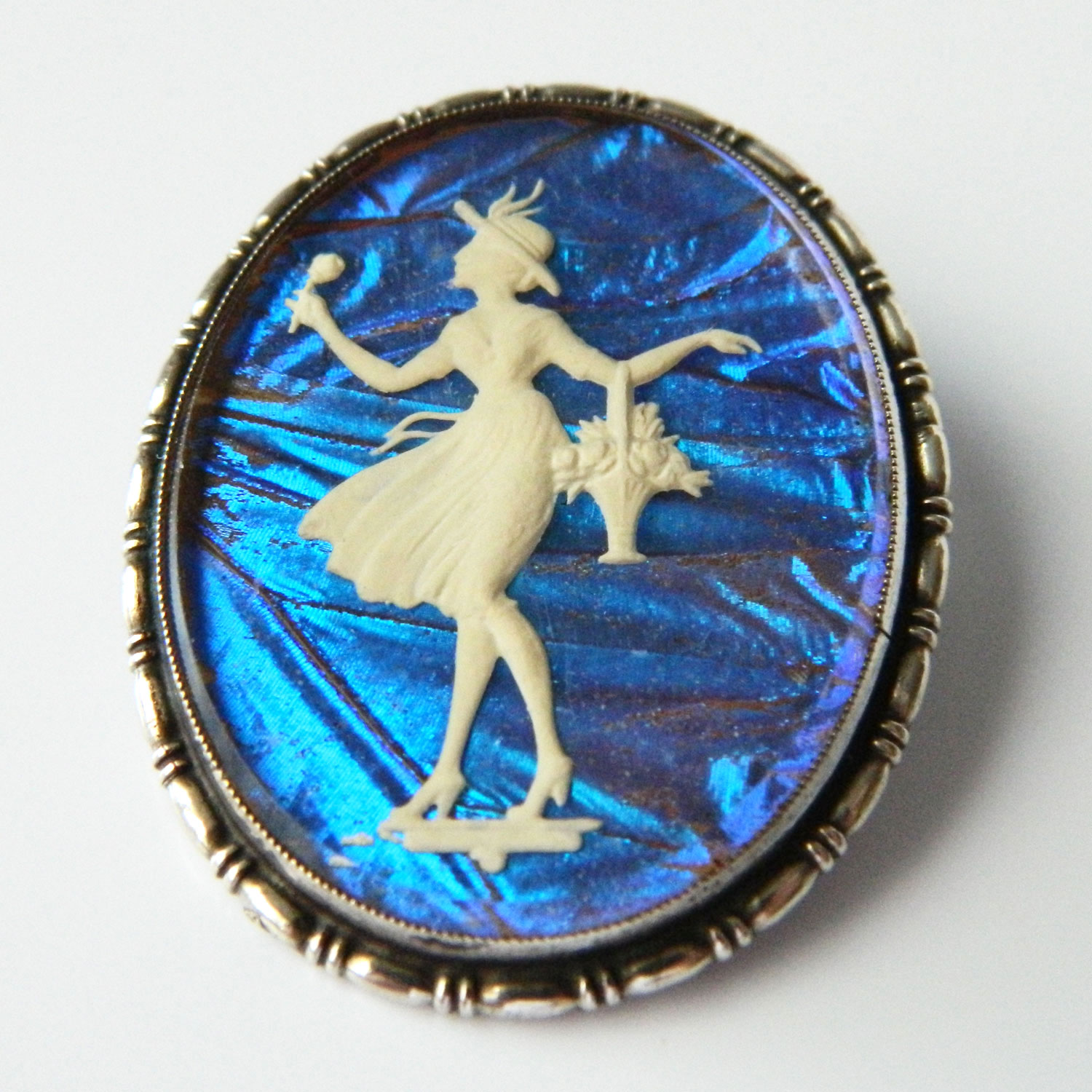 1920s butterfly wing brooch