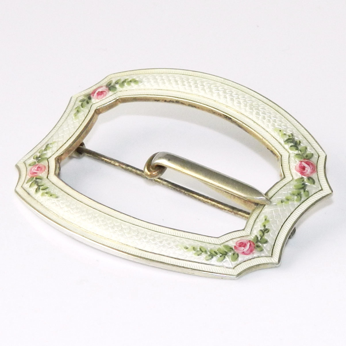 Antique enamel brooch