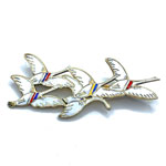 Sterling geese brooch