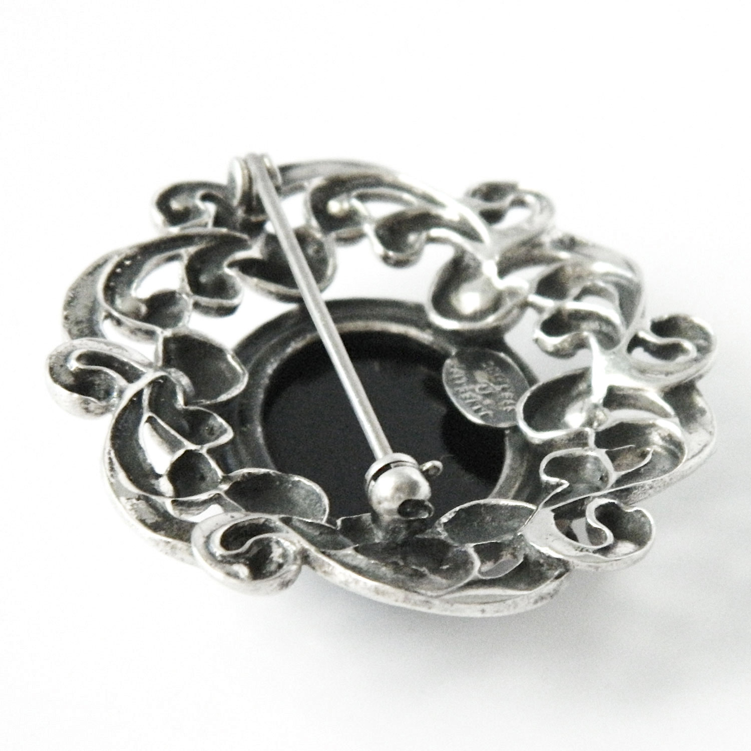 Danecraft sterling black onxy brooch