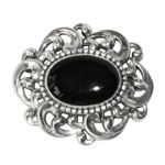 Danecraft black onyx brooch