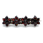 Antique Bohemian garnet brooch