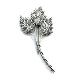 CORO sterling flower brooch