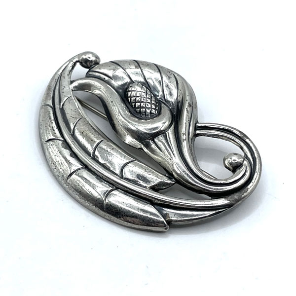 Sterling Lily Flower Brooch