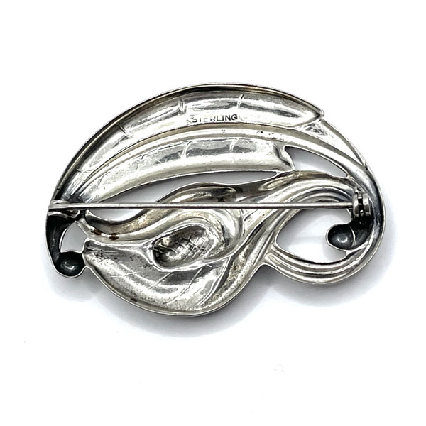 Sterling Lily Flower Brooch