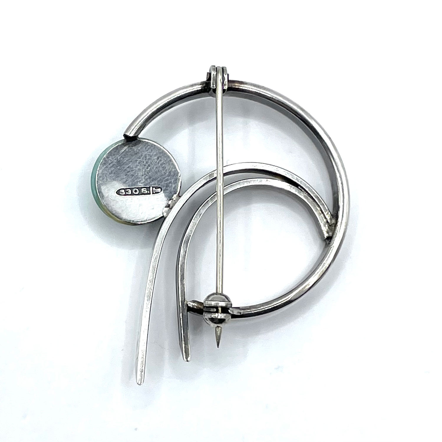 Thune Norwegian modernist silver brooch