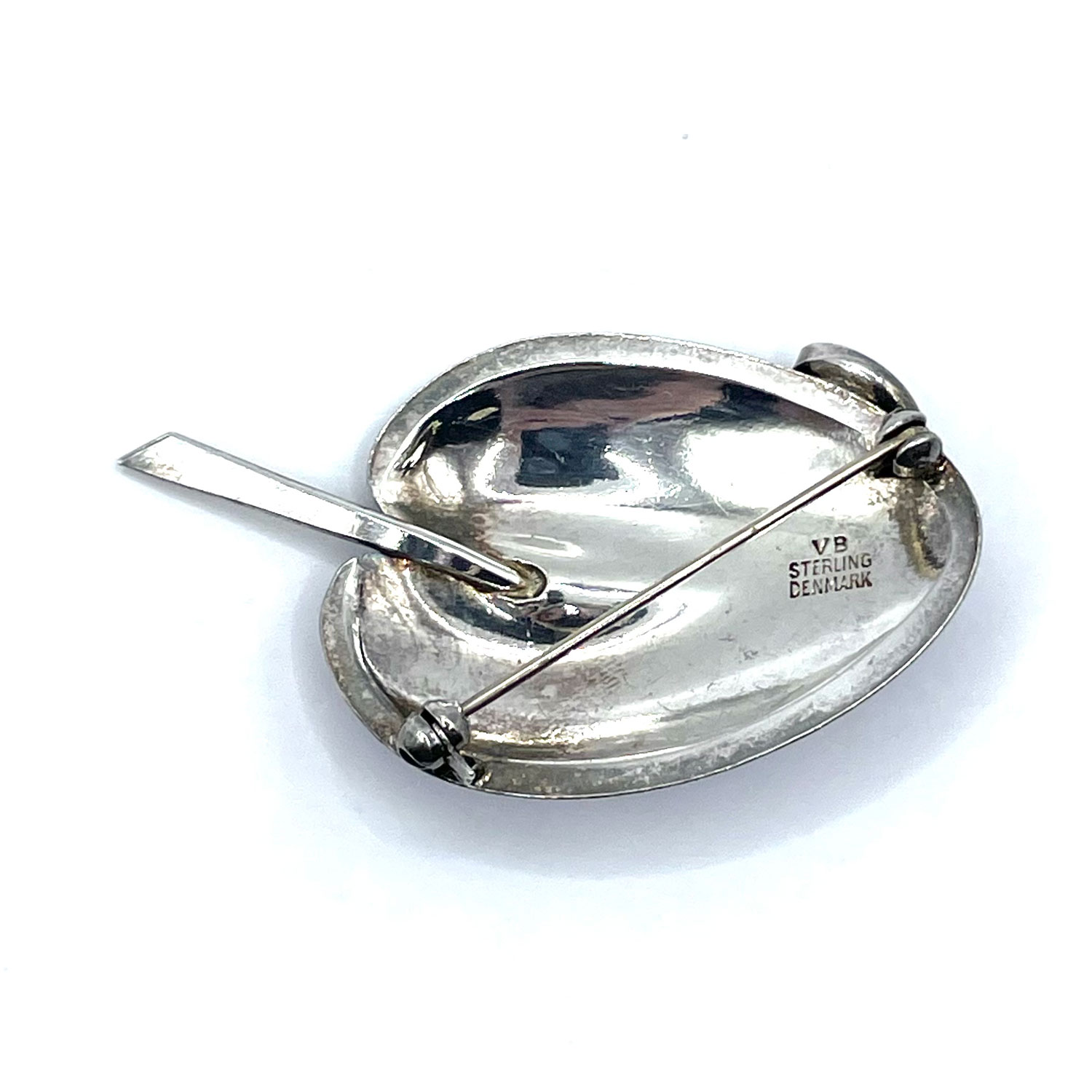 Enameled sterling brooch