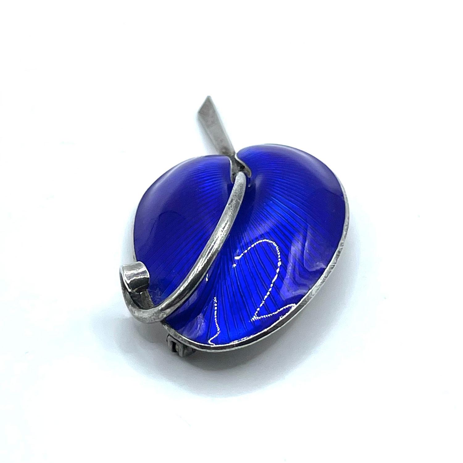 Enameled sterling brooch