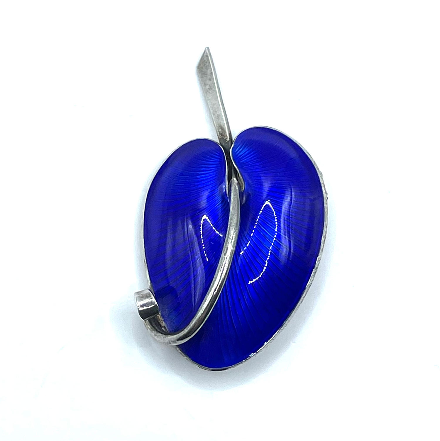 Enameled sterling brooch