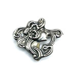 Antique Art Nouveau sterling brooch