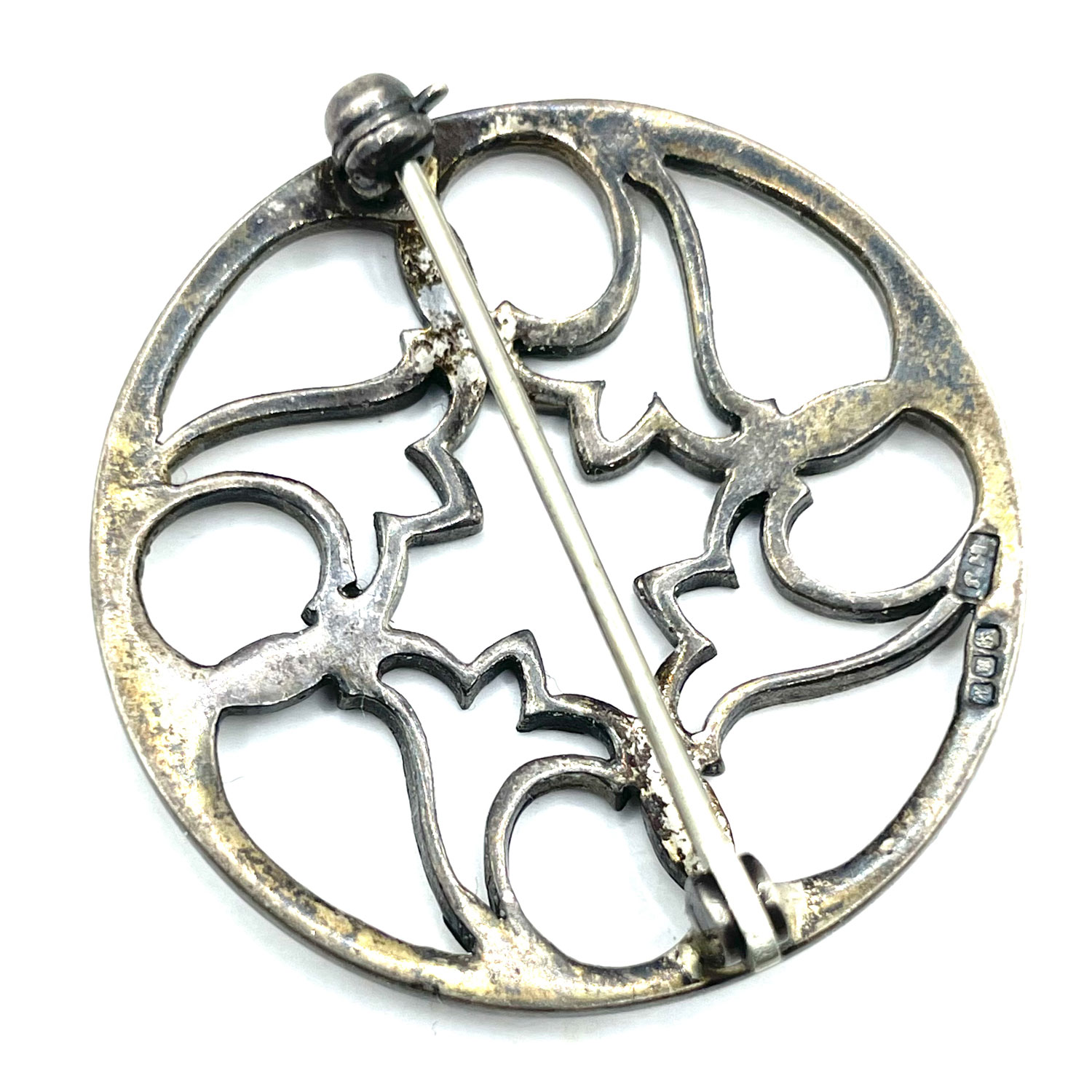 Sterling Celtic Flower Brooch