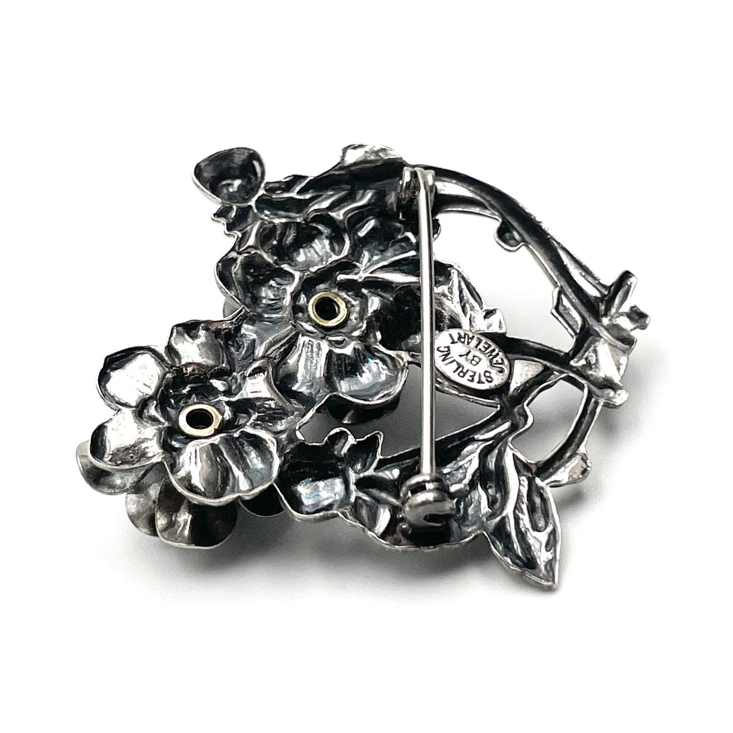 Sterling Rose Brooch
