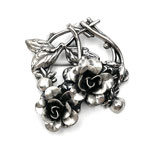 JewelArt sterling rose pin