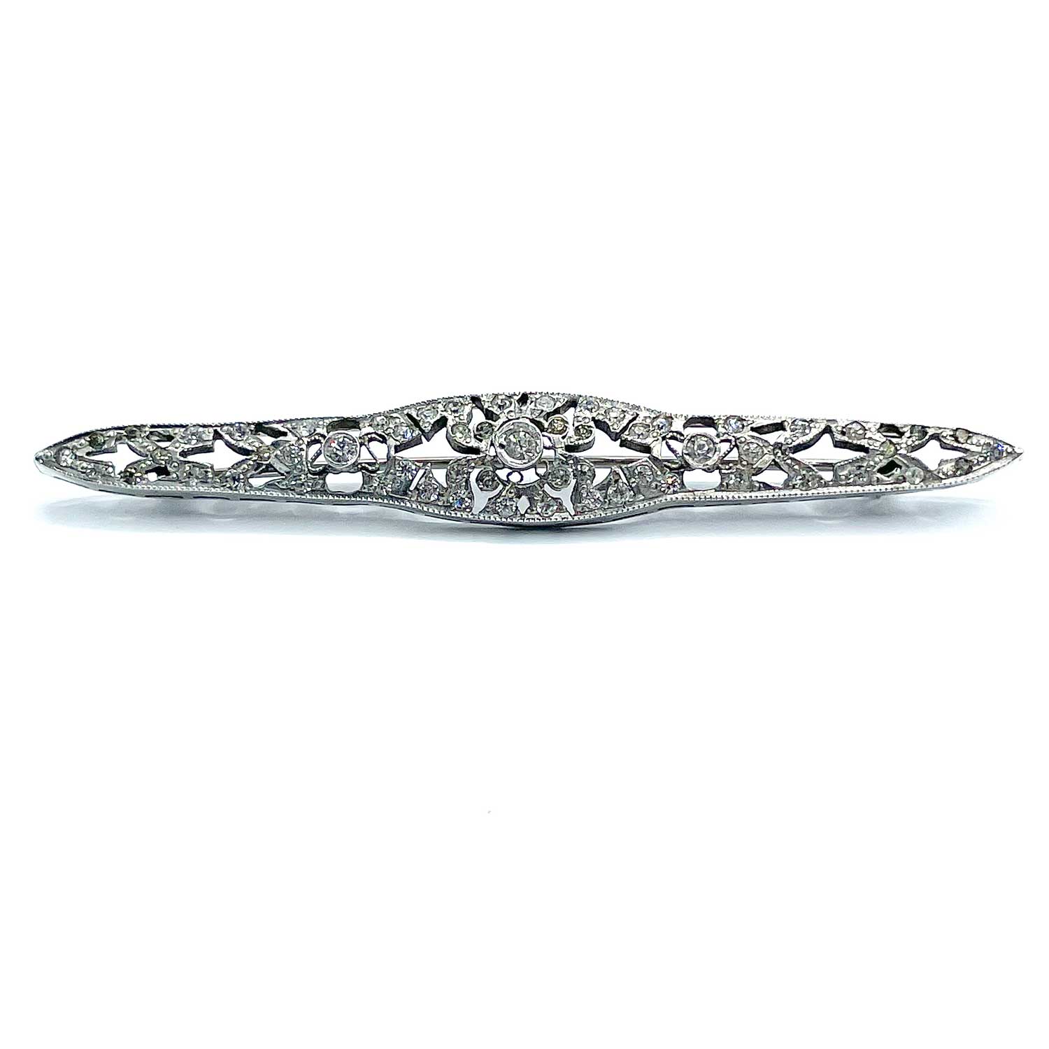 Art Deco Sterling Bar Pin Brooch