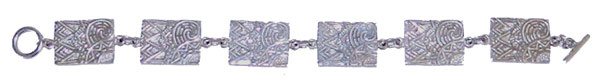 Sterling silver art deco bracelet set