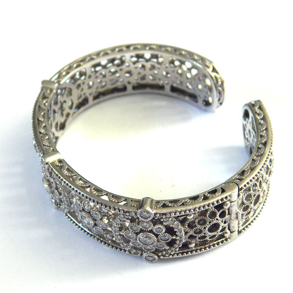 Sterling silver Judith Ripka cuff bracelet